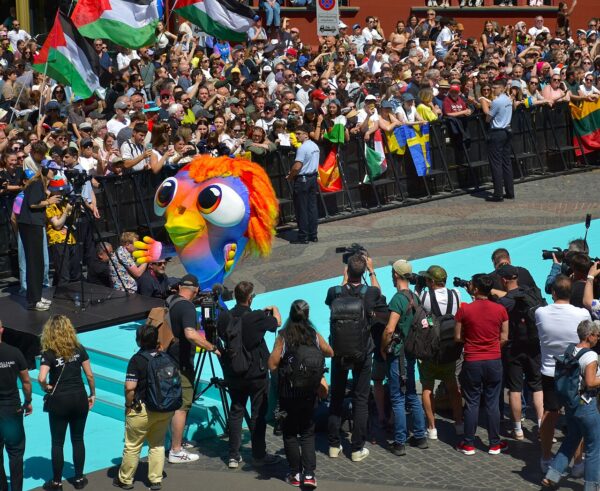 The mascot Lumo opens Eurovision Song Contest 2025